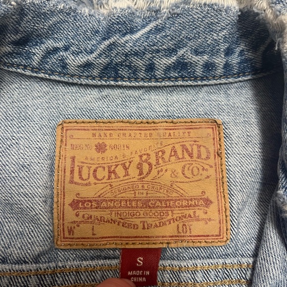 Lucky Brand “Don’t Worry Be Lucky” Jean Jacket - Picture 6 of 6
